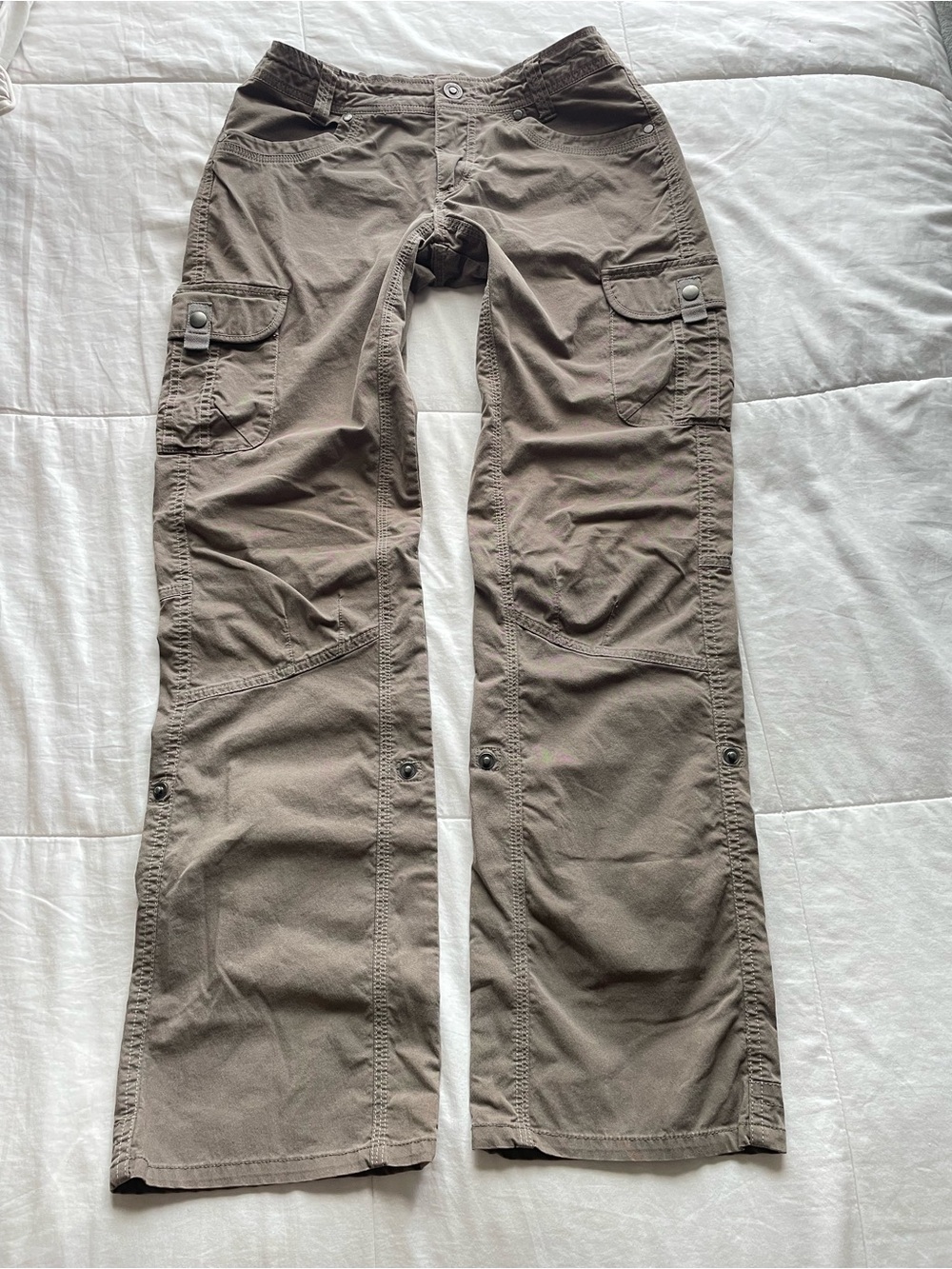Kuhl Womens Legendary Low Rise Cargo Pants 4 Utility Gorpcore Double Knee Hiking